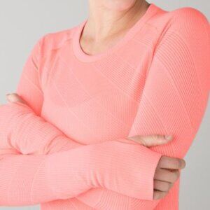 LULULEMON| Swiftly Tech Long Sleeve Crew SZ 6 in Heathered Grapefruit